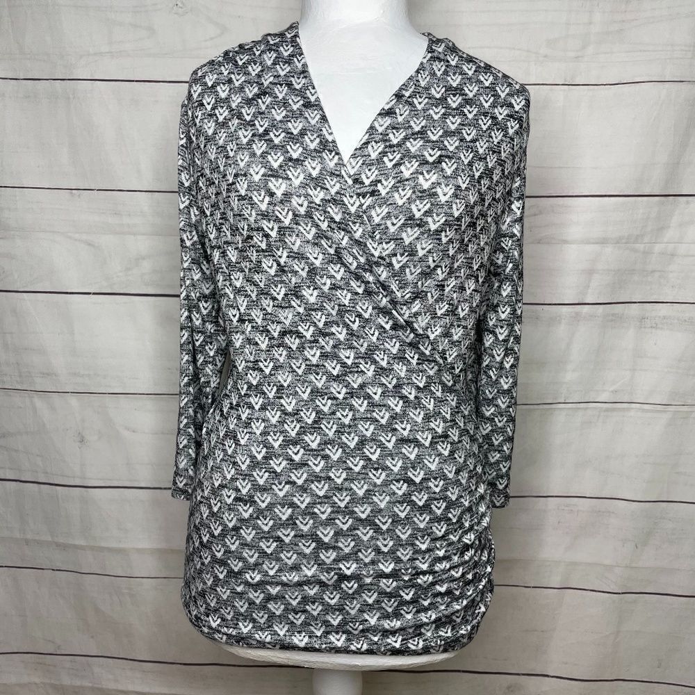StitchFix Market & Spruce chevron wrap top S